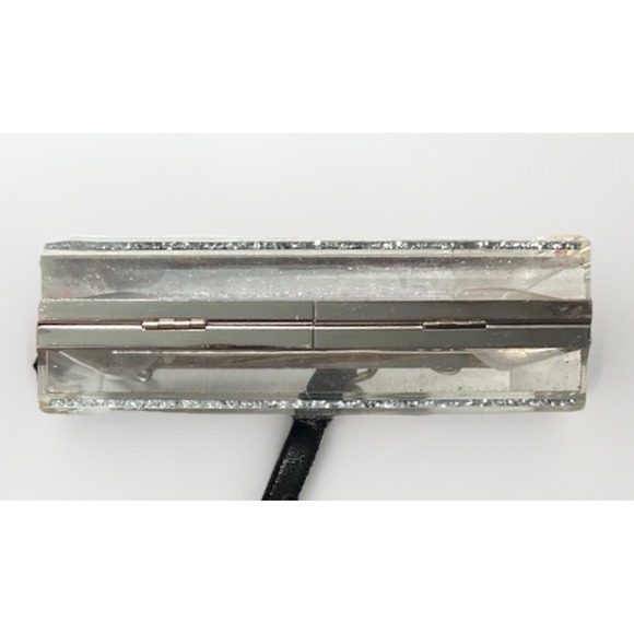 Skinnydip Silver Glitter Liquid Clear Box Purse Shoulder Bag Star Hearts Pink - Picture 3 of 4